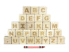 Engraved Maple Word Tray Alphabet Spelling Set