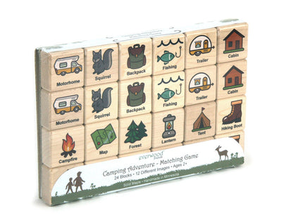 Camping Adventure Wooden Matching Game - 24 pc Set