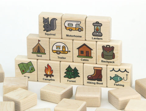 Camping Adventure Wooden Matching Game - 24 pc Set