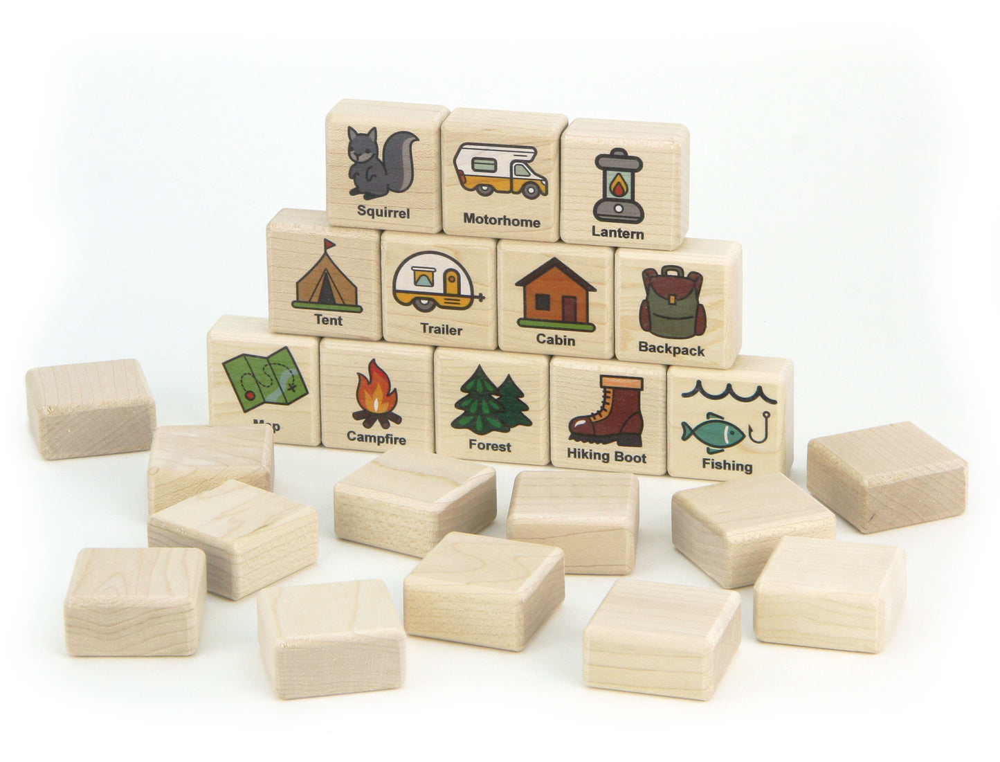 Camping Adventure Wooden Matching Game - 24 pc Set