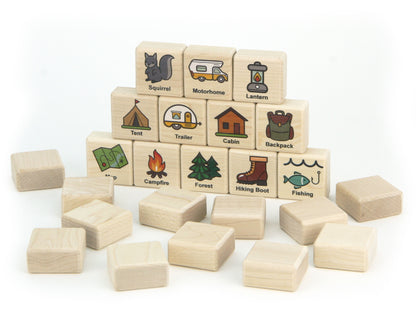 Camping Adventure Wooden Matching Game - 24 pc Set