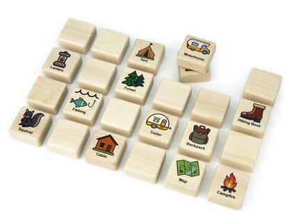 Camping Adventure Wooden Matching Game - 24 pc Set