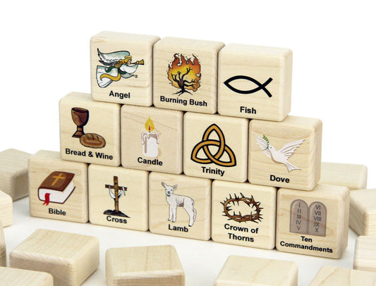 Christian Faith Wooden Matching Game - 24 pc Set