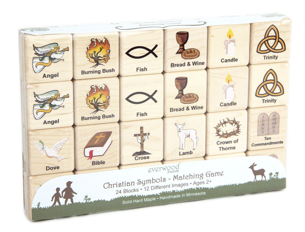 Christian Faith Wooden Matching Game - 24 pc Set