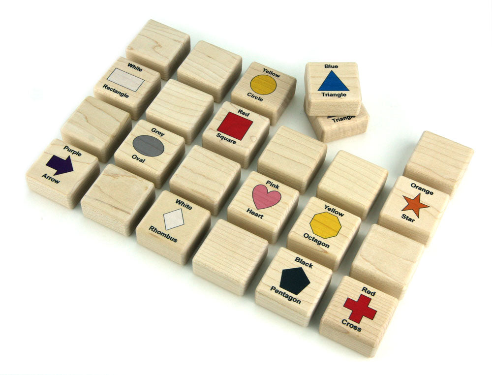 Colors & Shapes Color Wooden Matching Game - 24 pc Set