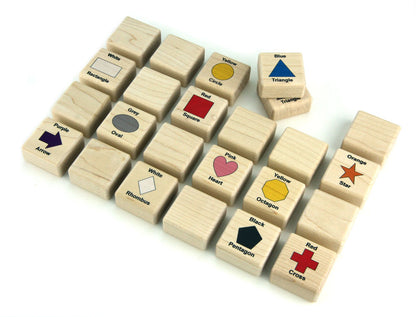 Colors & Shapes Color Wooden Matching Game - 24 pc Set
