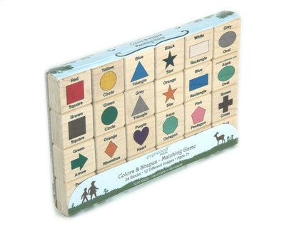 Colors & Shapes Color Wooden Matching Game - 24 pc Set