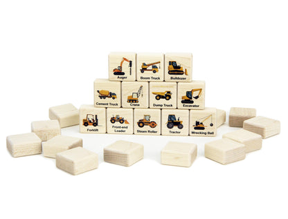 Construction Machines Wooden Matching Game - 24 pc Set