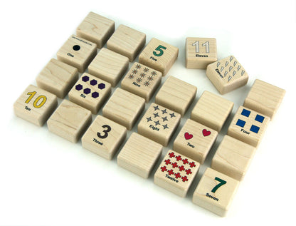 Counting & Shapes Color Wooden Matching Game - 24 pc Set