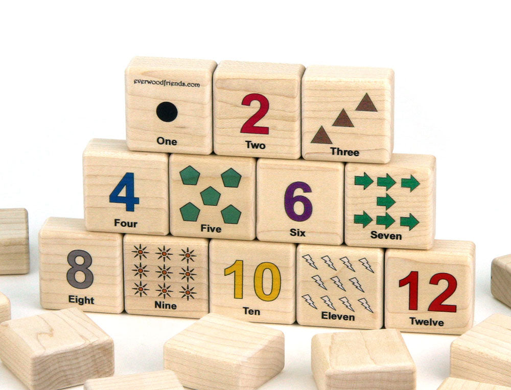 Counting & Shapes Color Wooden Matching Game - 24 pc Set