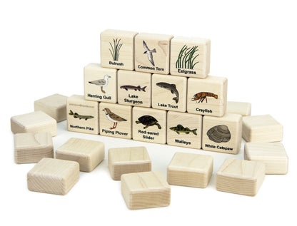 Great Lakes Marine Life Wooden Matching Game - 24 pc Set