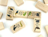 Rainforest Animals Jumbo Wood Dominoes - 21 pc Set