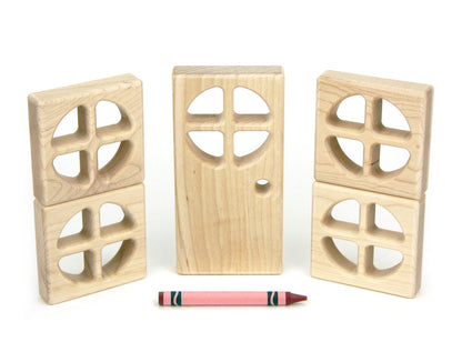 5 pc Round-Paned Window & Door Blocks Booster