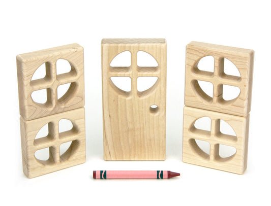 5 pc Round-Paned Window & Door Blocks Booster
