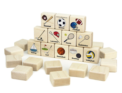 Sports Wooden Matching Game - 24 pc Set